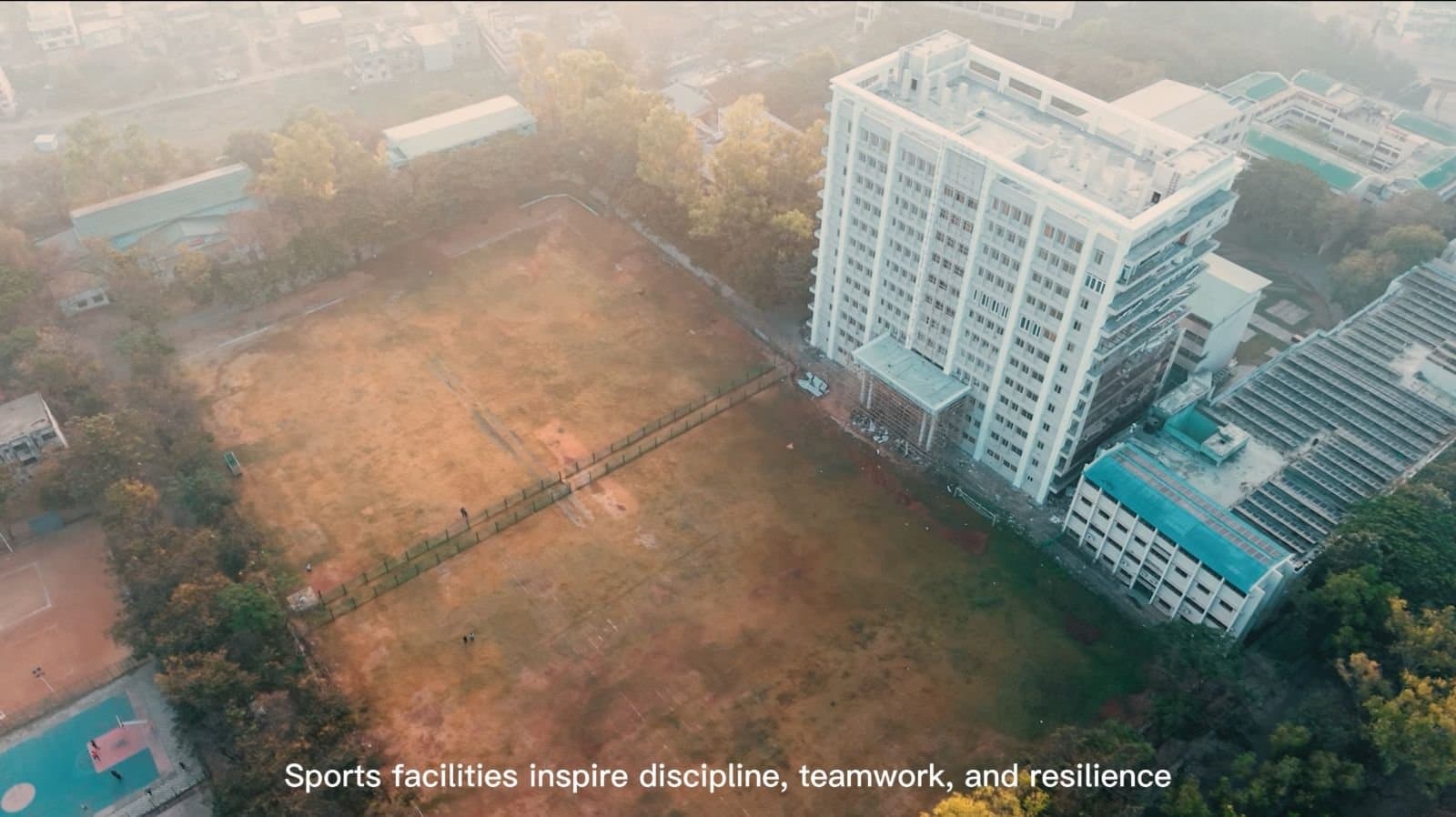 Aerial view of the Sanjivani University campus in Kopargaon